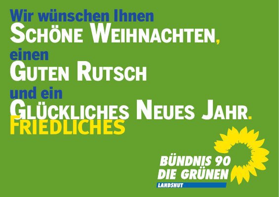 Gute Wünsche zum Jahresende